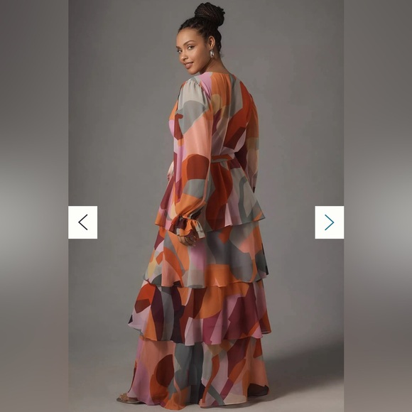 Anthropologie Plus Hutch Long-Sleeve V-Neck Wrap Maxi Dress - Picture 7 of 11